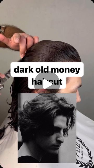 Hairbrained on Instagram: "Loving the long haircut @alberttadevosian • dark old money haircut  #barber #haircut #barberlife #poland #barbering #hairstyle #beard #barbershopconnect #hair #barberconnect #fade #polishboy #thebarberpost #warszawa #fashion #barberlove #wahl #barbergang #mensfashion #fryzjer #skinfade #wroclaw #warsaw #men #barbers #uppercut #menshair #instagood #style" Old Money Beard Style, Mens Old Money Hairstyle, Old Money Men’s Haircut, Faded Beard Styles For Men, Medium Length Hair With Layers Men, Old Money Haircut Men, Old Money Hairstyles Men, Dark Old Money, Old Money Haircut