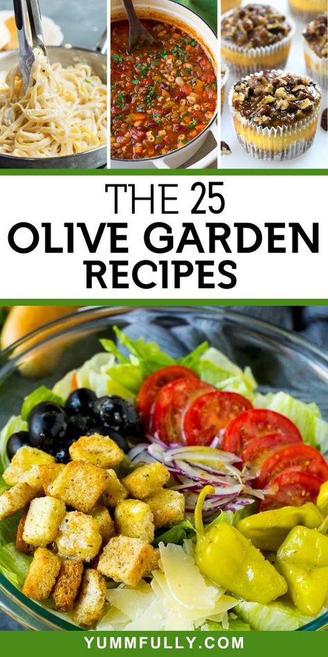 The 25 BEST Olive Garden Recipes – Yummy and fully Copycat Olive Garden Recipes, Copycat Restaurant Recipes Olive Garden, Best Copycat Recipes Restaurants, Olive Garden Copycat Recipes, Copycat Food, Restaurant Recipes Famous, Restaurant Copycat Recipes, Olive Garden Salad, Copycat Recipes Olive Garden