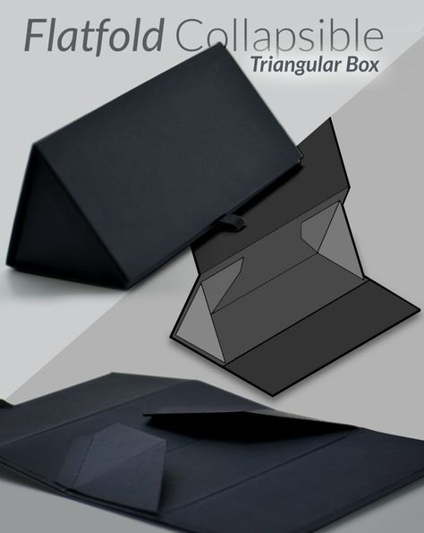 Packaging Design Luxury, Rigid Box Packaging, Box Bag Packaging, Luxury Box Design, Bespoke Boxes, Triangular Prism, Luxury Packaging Design, Packaging Template Design, Fancy Packaging