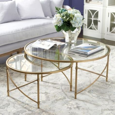 Maxwell Nesting Coffee Table Set Elegant Living Room Furniture, Montana Ranch, Square Cocktail Table, House Coffee, Nesting Coffee Table, Acrylic Coffee Table, Tables Set, House Deco, Set Table