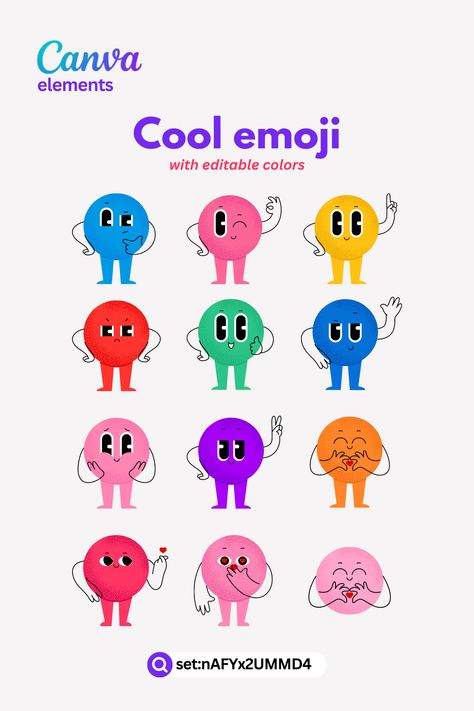 #emoji #canva #canvaelements #smile #coolemoji #happy #emoticon Emoji Design Ideas, Canva Character Element, Self Promotion Design, Happy Emoticon, Children's Book Layout, Canva Codes, Breastfeeding Art, Free Emoji, Cool Emoji