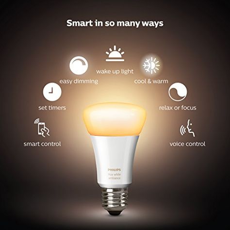 Philips Hue Lights, Hue Lights, Smart Bulbs, White Light Bulbs, Smart Bulb, Smart Light Bulbs, Apple Homekit, Philips Hue, Overhead Lighting