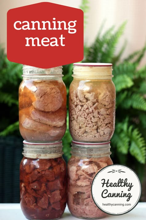 Canning Rabbit Meat, Meat Canning, Pressure Canning Meat, Canned Beef, Healthy Canning, Canning Pressure Cooker, Canning Meat, Canned Meats, Pressure Canning Recipes