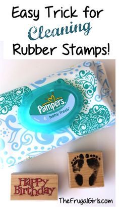 How to Clean Your Rubber Stamps! ~ at TheFrugalGirls.com {this simple little trick works like a charm for your stamps and stamping!} Clean Hacks, Trick Words, Stamp Frame, Frugal Girls, Homemade Cleaners, Card Making Tips, Cleaners Homemade, Card Techniques, Stamping Techniques