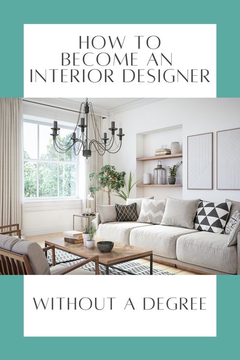 online interior design course, learn how to become an interior designer with no degree or experience in 9 weeks Interior Design Classes Online, How To Become An Interior Decorator, How To Become A Self Taught Interior Designer, Interior Design Courses Free, Learn Interior Design Free, How To Become Interior Designer, How To Become A Designer, Learning Interior Design, Interior Designer Woman