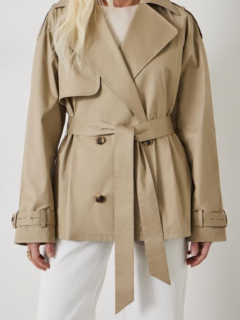 HUSH Stella Long Trench Coat, Stone, 4 Bright Outfit, Minimal Street Style, Short Trench Coat, Trench Coat Outfit, Baggy Clothes, Stylish Women Fashion, Long Trench, Long Trench Coat, Trench Jacket