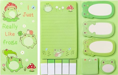 Cartoon Frogs, Small Frog, Divider Tabs, Frog Theme, Roommate Gifts, Stick Notes, Memo Pads, Page Marker, Cute Frogs