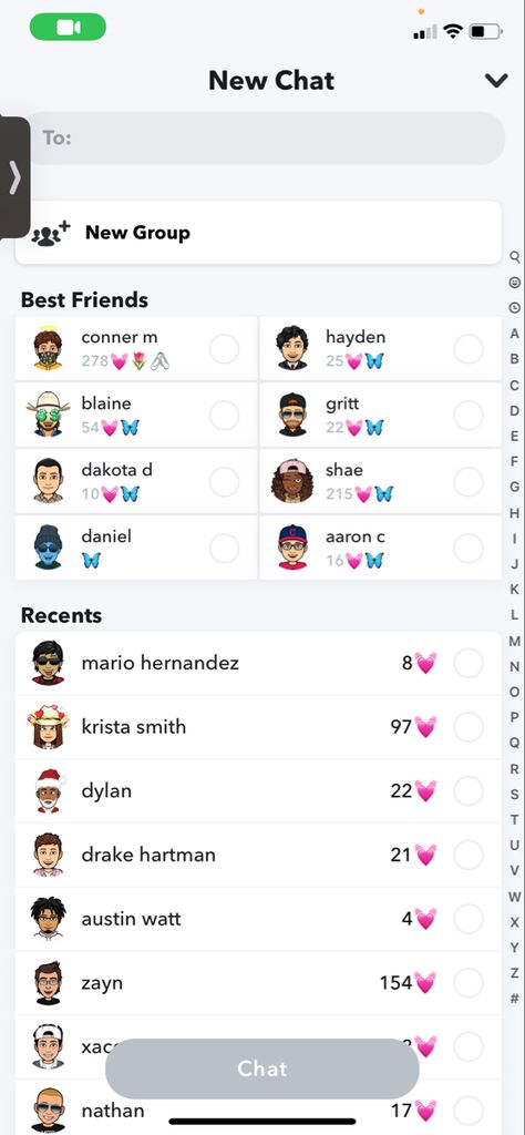 Snapchat Best Friends List, Snapchat Friends List, Snapchat Best Friends, Snap Streaks Ideas, Snapchat Emojis, Snapchat Friends, Best Fiends, Snapchat Names, Snap Streaks