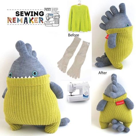 Sewing Patterns Plushies, Diy Stuffed Toys, Sock Monster, Trendy Sewing Patterns, Sock Doll, Sock Dolls, Monster Toys, Sock Toys, Diy Socks