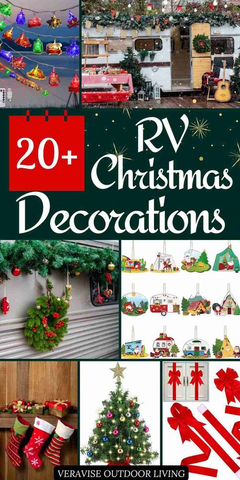 It's beginning to feel a lot like Christmas, don’t you think? And this only means one thing, time to decorate your RVs for the coming holiday season. Decorating your campers for Christmas doesn’t have to be frustrating because we got you covered.  Make this year’s holiday camping jolly and bright with these adorable RV Christmas decorations and ideas. Christmas Camper Decorations Ideas, Christmas Lights On Rv, Christmas Decor For Rv Living, Campsite Christmas Decorating Ideas, Christmas Decor For Camper, Christmas Decor Rv Ideas, Decorating Camper For Christmas, Rv Christmas Decorations Rv Campers, Rv Christmas Decorations Outside