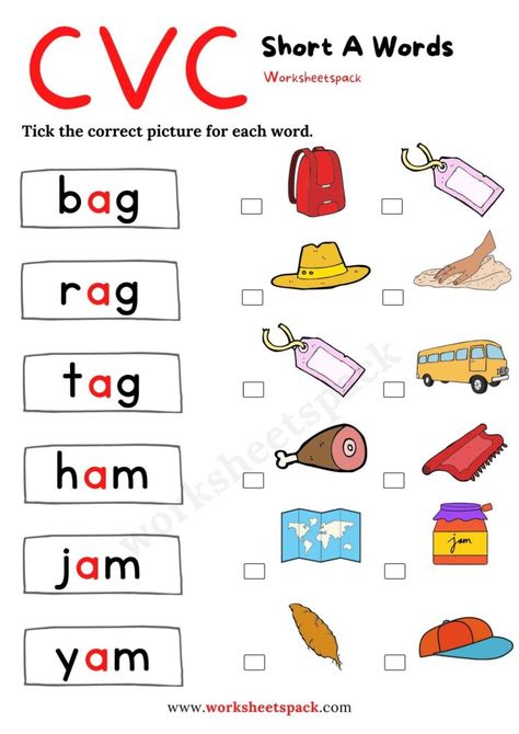 Short A Worksheets for Kindergarten Free PDF - Printable and Online Worksheets Pack Phonics Short Vowels Worksheets, Cvc Word Activities Free Printable Short A, Cvc Worksheets Kindergarten Free Printable, Short A Words Worksheet, Short Vowel Activities Kindergarten, An Words Worksheets For Kindergarten, Short A Worksheets Kindergarten, Cvc Story Short Vowels, Short A Sound Worksheets