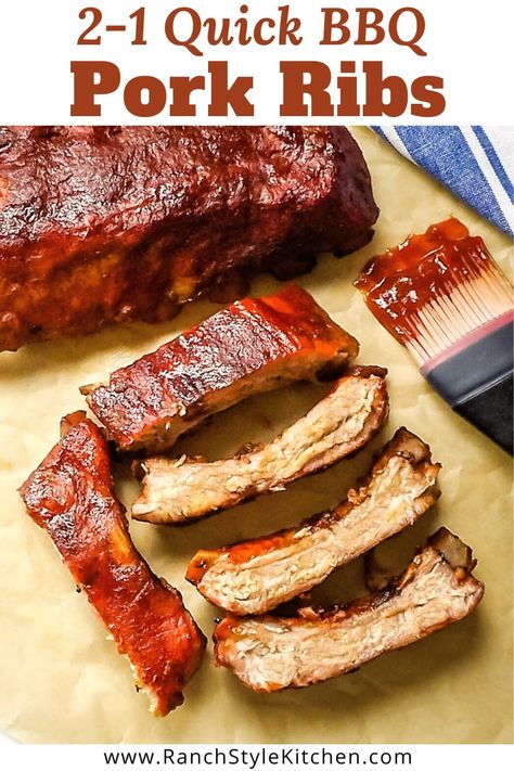 Hot And Fast Pork Ribs, Quick Rib Recipes, Pellet Grill Ribs, Easy Pork Ribs, Babyback Ribs In Oven, Oven Pork Ribs, Bbq Smoker Recipes, Pork Ribs Grilled, Easy Ribs