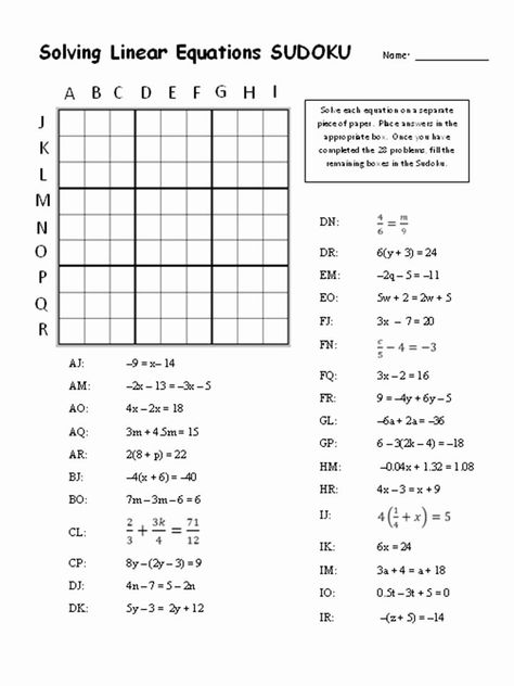 Solving Linear Equations Worksheet Pdf Awesome 25 Best Ideas About solving Equations On Pinterest Linear Equations Worksheet, Puzzle Worksheet, Solving Linear Equations, Teaching Algebra, Algebra Equations, School Algebra, Algebra Activities, Teaching Mathematics, Algebra Worksheets