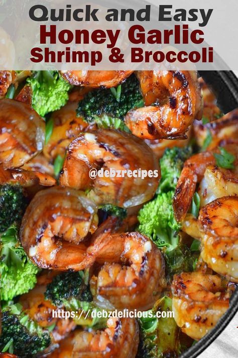 Honey Ginger Shrimp, Honey Garlic Butter Shrimp And Broccoli, Honey Shrimp And Broccoli, Shrimp And Broccoli Recipes, Honey Garlic Shrimp And Broccoli, Easy Honey Garlic Shrimp, Garlic Shrimp And Broccoli, Ginger Shrimp, Shrimp Broccoli Stir Fry