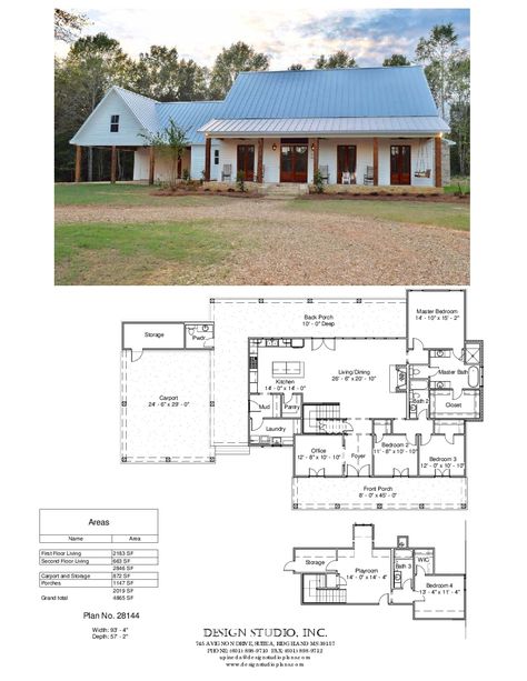 Plan #28144 | Design Studio Small House Plans With Fireplace, House Plans On A Budget, Country Home Plans Farmhouse, House Expansion Ideas Home Plans, 3 Br Barndominium Floor Plans, One Roof Line House Plans, Conventional House Design, White House In Woods, 4 Br House Plans