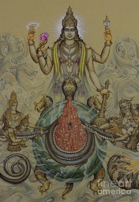 Kurma Avatar, Samudra Manthan, साईं बाबा, Lord Vishnu Wallpapers, Hinduism Art, Vedic Art, Tanjore Painting, Shiva Art, Krishna Radha Painting