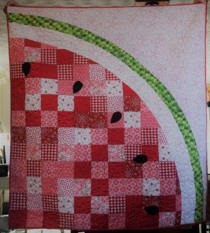 Watermelon By Ruth Campbell | Quilt Gallery | DoYouEQ.com Watermelon Quilt Pattern, Eq8 Quilt, Watermelon Fabric, Watermelon Quilt, Sewing Crochet, Summer Quilts, Block Patterns, Booth Ideas, Patch Work