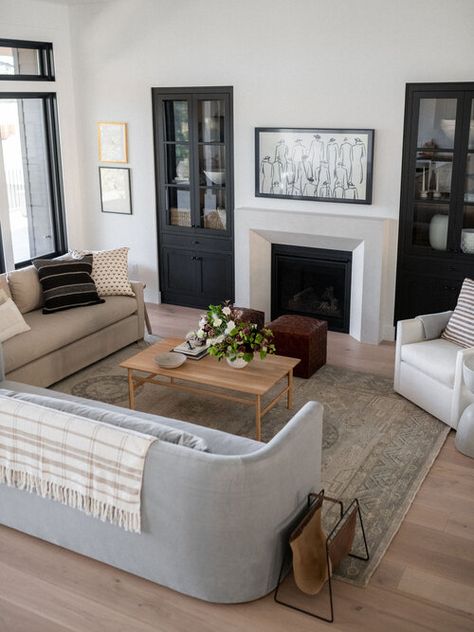 Wolverine Drive Living Room Reveal — Light and Dwell U Couch, Light And Dwell, Living Room Reveal, Transitional Decor Living Room, Transitional Living, Neutral Living Room, Living Room Design Decor, Transitional Living Rooms, A Living Room