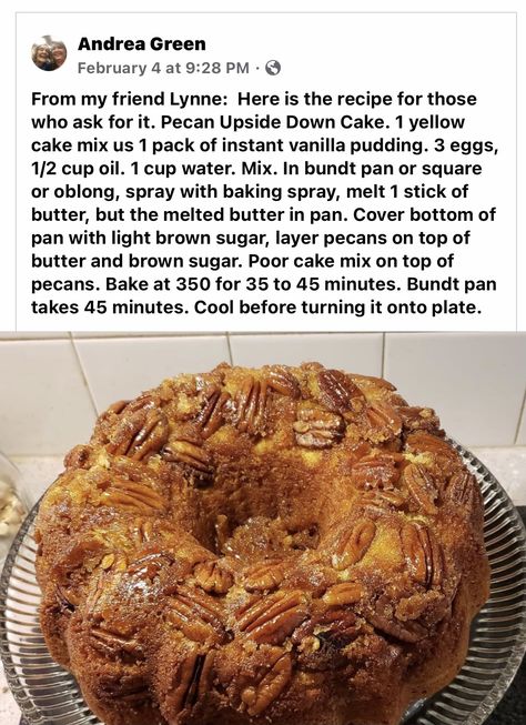 Brownie Mix Desserts, Sock It To Me Cake Recipe, Pecan Upside Down Cake, Pecan Desserts Recipes, Pecan Pie Cake, Pecan Desserts, Elegant Desserts, Pecan Recipes, Homemade Cake Recipes