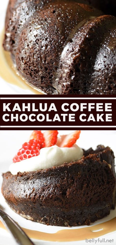 This Kahlúa Coffee Chocolate Cake has a super moist crumb infused with a luscious coffee and chocolate liqueur mixture. It’s a chocolate and coffee lovers dessert dream and so easy to make! Chocolate Brunch Dessert, Coffee And Kahlua Cake, Coffee And Kahlua Crazy Cake, Easy Kahlua Cake, Chocolate Cake With Kahlua, Kalua Cake Chocolate, Kailua Cake Recipe, Kaluha Cake Recipe, Recipes Using Coffee Liqueur