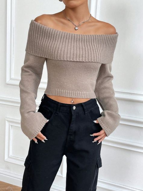 White crop sweater