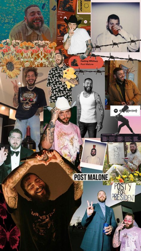 New Post Malone, Post Malone Album, Post Malone Wallpaper, Cute Backgrounds For Iphone, Western Wallpaper Iphone, Rap Wallpaper, Concert Aesthetic, Celebrity Wallpapers, Best Rapper