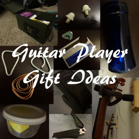 Gift ideas for guitar players. Great DIY ideas and some inexpensive things to buy that are unique. #gifts #Guitar Diy Gifts For Guitar Players, Gifts For Guitar Lovers, Guitar Accessories Gifts, Gifts For Guitar Players, Guitarist Gifts, Guitar Gifts, Music Crafts, Unique Guitars, Diy Gifts For Boyfriend