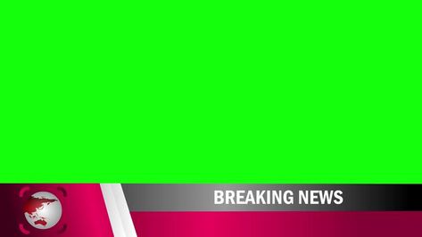 Breaking news lower third on planet earth intro title animation 4k green screen News Intro Videos, News Intro, Title Animation, Lower Third, Lower Thirds, Screen Free, Green Screen, Planet Earth, Planets