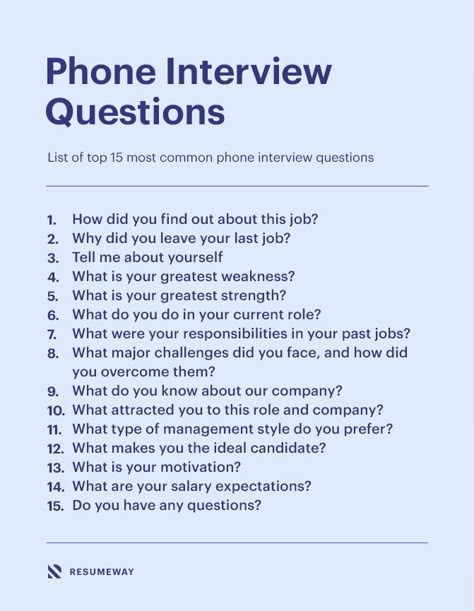 List of top 15 most common phone interview questions. #JobInterview #JobInterviewQuestions #Interview #InterviewQuestions #InterviewTips #PhoneInterview #PhoneInterviewQuestions Phone Interview Questions, Job Interview Prep, Most Common Interview Questions, Phone Interview, Job Interview Answers, Job Interview Preparation, Job Interview Advice, About Phone, Interview Answers