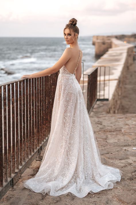 Muse by Berta “Akko” Fall/Winter 2022 Collection | Polka Dot Wedding Virgo Wedding, Registry Office Wedding Dress, Low Key Wedding Dress, Starry Wedding, Muse By Berta, Strapless Wedding Gown, Celestial Wedding, Polka Dot Wedding, Wedding Dress Trends