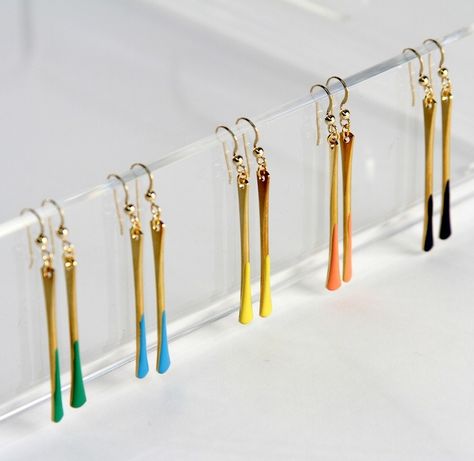 Matchstick Earrings Matchstick Earrings, Ear Art, Enamel Earrings, Street Style Chic, Enamel Jewelry, Lawn Care, Golf Course, Earring Gifts, Wire Jewelry