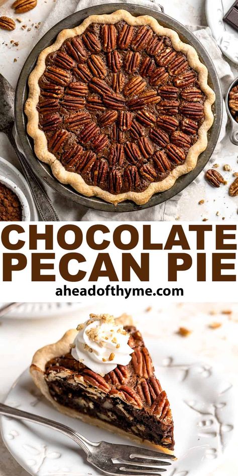 Easy Chocolate Pecan Pie, Dark Chocolate Pecan Pie, Texas Chocolate Pecan Pie, Classic Pecan Pie Recipe, Pecan Pie Cookies Recipe, Chocolate Pecan Pie Recipe, Classic Pecan Pie, Holiday Pie, Homemade Pie Crust