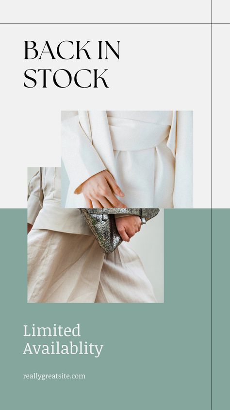 Neutral Minimalist Fashion Back In Stock Instagram Story Canva Template Back In Stock Instagram Story, Minimalist Instagram Story, Ig Layout, Capcut Templates, Brand Moodboard, Minimalist Christmas Card, Minimal Graphic Design, Edits Ideas, Minimal Graphic