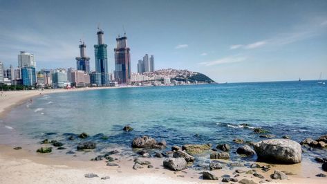 Haeundae beach circa late 2017. Haeundae Beach, Daily Pictures, All Pictures, New York Skyline, Favorite Places, New York, Travel