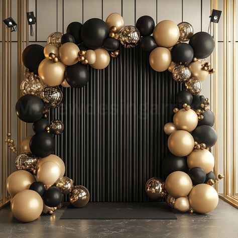 Birthday Balloon Studio Digital Backdrop | 4 JPG Gold | Studio Background | Stars & Balloons | 5000×5000 Pixels | Digital Download** Celebrate in style with this **Birthday Balloon Studio Digital Backdrop** set! Featuring a luxurious gold theme with stars and balloons, these 4 high-quality JPG backgrounds are perfect for enhancing birthday photo shoots or digital designs. **What's Included - **4 Gold-Themed JPGs Elegant gold backgrounds with stars and balloons for a festive atmosphere. - **5000× Black And Gold 50th Birthday Backdrop, Classy Birthday Decorations For Women, Roaring 20s Balloon Decor, Black Gold And White Party Decor, Black Gold White Backdrop, Black White And Gold Decorations, Balloons On Mantle, Photo Booth Balloon Backdrop, Balloon Garland Shapes