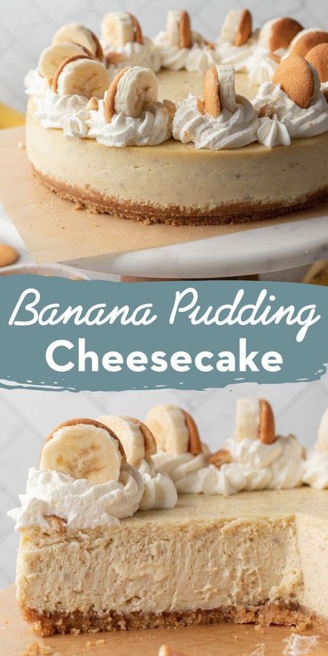 banana pudding cheesecake Cheesecake Banana Pudding, Nilla Wafer Crust, Live Well Bake Often, Cheesecake Banana, Instant Banana Pudding, Pudding Cheesecake, Layered Dessert, Banana Pudding Cheesecake, Banana Cheesecake