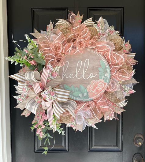 Mesh ribbon wreaths