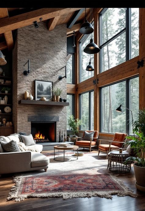 Small Cabin Interior Ideas Modern Cabin Aesthetic, Rustic Modern Cabin Interior, Small Cabin Exterior Ideas, Modern Wood Cabin, Small Cabin Bathroom Ideas, Small Cabin Interior Ideas, Modern Log Cabin Interior, Modern Cabin Interior Design, Scandinavian Cabin Interior