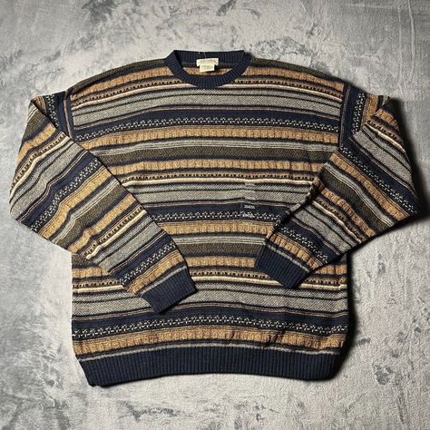 Yellow Grandpa Sweater, Chunky Sweaters For Fall, Vintage Sweater Aesthetic, Granpa Sweaters, Sweaters Vintage, Midwest Emo Sweater, Old Man Sweater, Eclectic Grandpa Outfits, Oversized Sweater Aesthetic