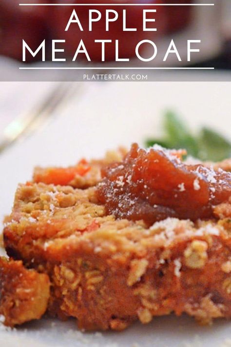 Meatloaf With Apples, Apple Butter Dinner Recipes, Fall Meatloaf, Amish Meatloaf Recipe, Apple Meatloaf, Amish Meatloaf, Tasty Meatloaf Recipe, Apple Turkey, Beef Meatloaf