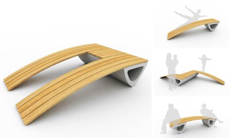 Minimalist Bench, Rijeka Croatia, Adjustable Bench, Parks Furniture, Building Furniture, Urban Furniture, Home Building, Street Furniture, Yanko Design