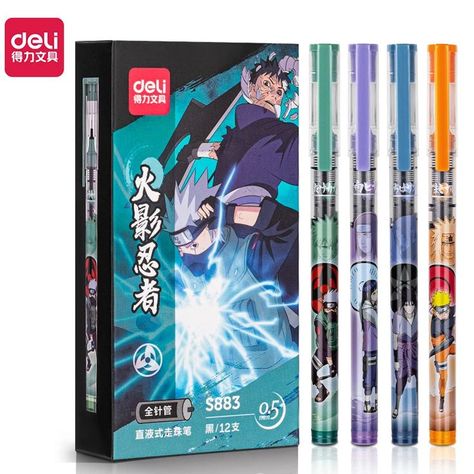 Deli Pens 36pcs Anime Naruto Pens for School Kawaii Japanese Stationery Rollerball Pen Cool Gift Kids Prizes Cute Art Supplies Cute Art Supplies, Anime School Supplies, Naruto Merch, Japanese School Supplies, School Kawaii, Pens For School, Kids Prizes, Anime Supplies, School Pens