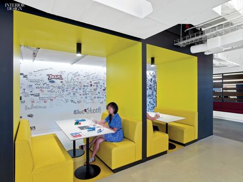 Firm: M Moser Associates. Project: LinkedIn. Location: Midtown, New York. Photography by Eric Laignel. Layout Portfolio, Startup Office, Creative Office Space, Office Meeting Room, Mini Office, Corporate Office Design, Office Pods, Booth Seating, Office Space Design