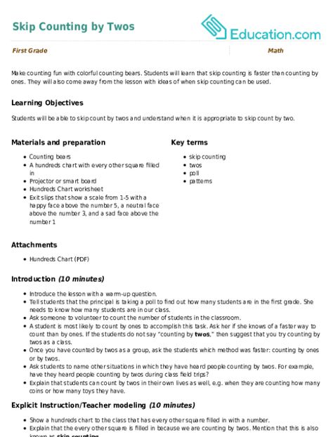 1st Grade Math Lesson Plans, Line Lesson, Counting Bears, Counting By 2's, Counting By 5's, Report Card Comments, Math Lesson Plans, Skip Counting, Report Card