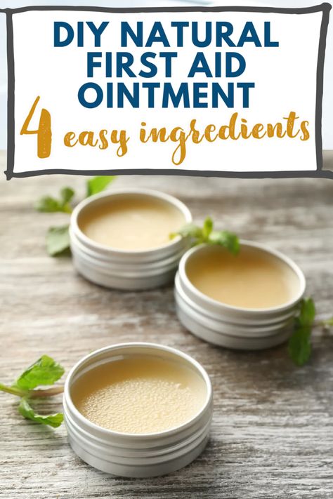 DIY Homemade First-Aid Ointment - Simple, Safe Ingredients Diy Antibiotic Ointment, Diy Triple Antibiotic Ointment, Homemade Triple Antibiotic Cream, Homemade Anti Itch Cream, Diy Neosporin Recipe, Homemade Antibiotic Ointment, Homemade Amoxicillin, Homemade Antibiotics How To Make, Diy Ointment