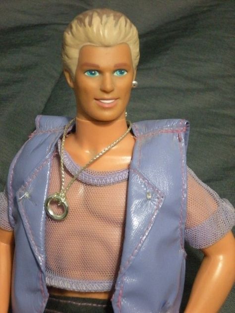 Released in 1993, Earring Magic Ken became a huge seller among gay men, which was mainly due to the way he was dressed — and the fact that he appeared to be wearing a “cock ring” as a necklace. / 15 Surprising Things You Didn’t Know About Ken (via BuzzFeed) Delicate Jewelry Necklace, Frosted Hair, Tumblr Stories, Diy Jewelry Necklace, Guys And Dolls, Male Doll, Tiffany Jewelry, Barbie Party, Ken Doll