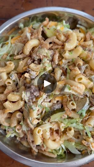 Big Mac Macaroni Salad, Pickles Fried, Barbecue Side Dishes, Cream Pasta, Broccoli Slaw, The Bun, Pasta Salad Recipe, Special Sauce, Elbow Macaroni