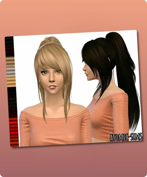 New retextured hair for you and your sims. I hope you like it! =) Author: Atomic-sims Learn more at: atomic-sims.blogspot.com #retexture #sims4 #sims4cc #sims #hairstyles #gaming Sims 4 2000s Hair, Sims 4 Side Bangs, Sims 4 Cc Pigtails With Bangs, Doll Sims 4 Cc, Sims 4 Doll Cc, 2000s Sims 4 Cc, Sims 4 Cc 2000s, Sims 4 2000s Cc, Sims Hairstyles