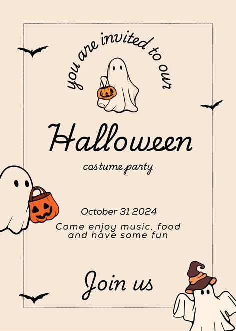 Get this very fun invitation for your next Halloween get together. Halloween Party Save The Date, Pumpkin Party Invitations, Halloween Party Invitation Ideas, Halloween Invite Ideas, Halloween Invitations Ideas, Halloween Invitation Ideas, Halloween Get Together, Ghost Halloween Party, Childrens Halloween Party