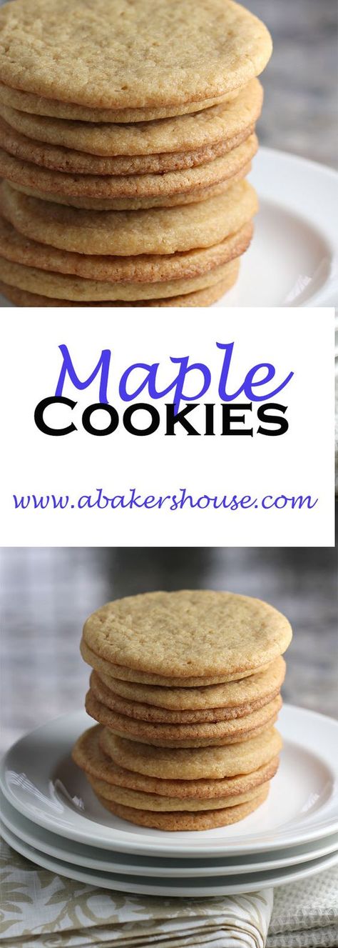 Maple cookies are a basic sugar cookie dressed up with maple flavors using maple syrup. Just enough of a twist to made them stand out. Baking with maple is great for the fall season or year round. Maple Cookies Recipe, Maple Butter Recipe, Maple Syrup Cookies, Maple Syrup Candy, Easy Halloween Cookies Recipes, Maple Cookies, Maple Recipes, Maple Syrup Recipes, Halloween Cookie Recipes